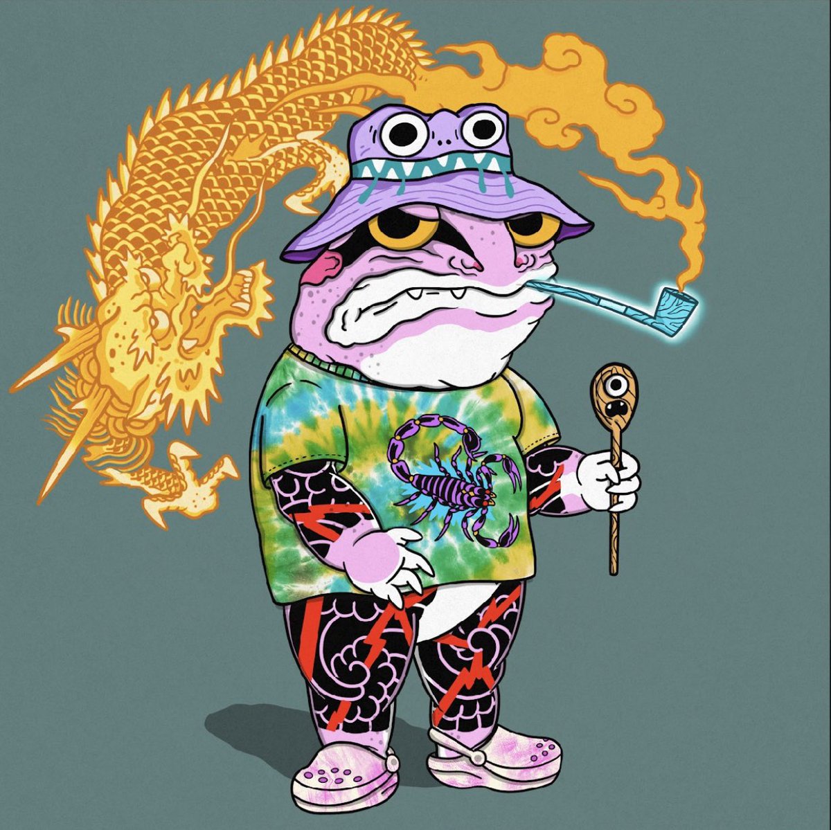 henbohenning's tweet photo. Soooooooo for the last 12 months me and my buddy @Brodan_ have been working on our project Amphibian Art Collective @AACNFT and it’s almost ready I can’t wait to share it all with you here some of the art from the collection!! https://t.co/y4sxdfKAGu