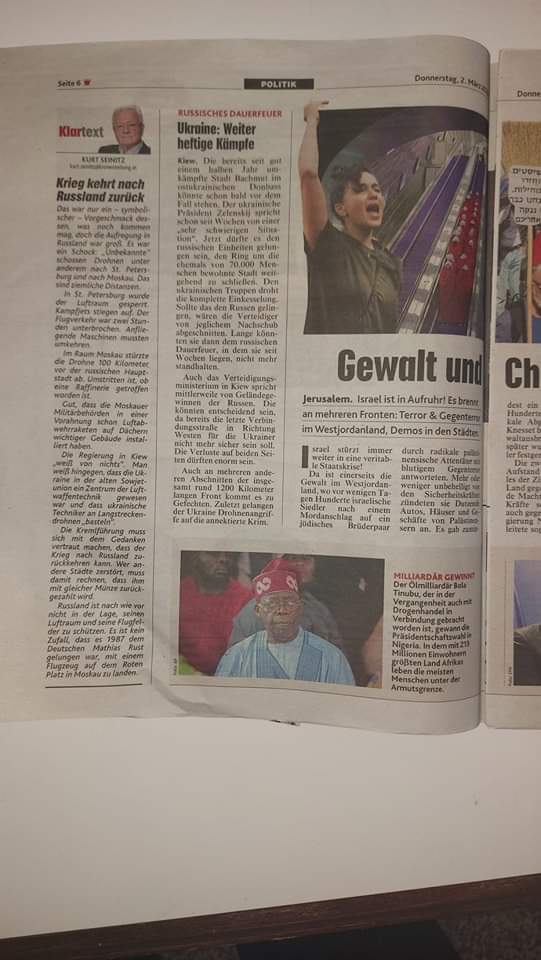 _dinomelaye's tweet photo. Austrian Newspaper writes

"A billionaire who is a drug  dealer won the largest African country's election."
This is beyond shameless. https://t.co/6l4BhC1Axx