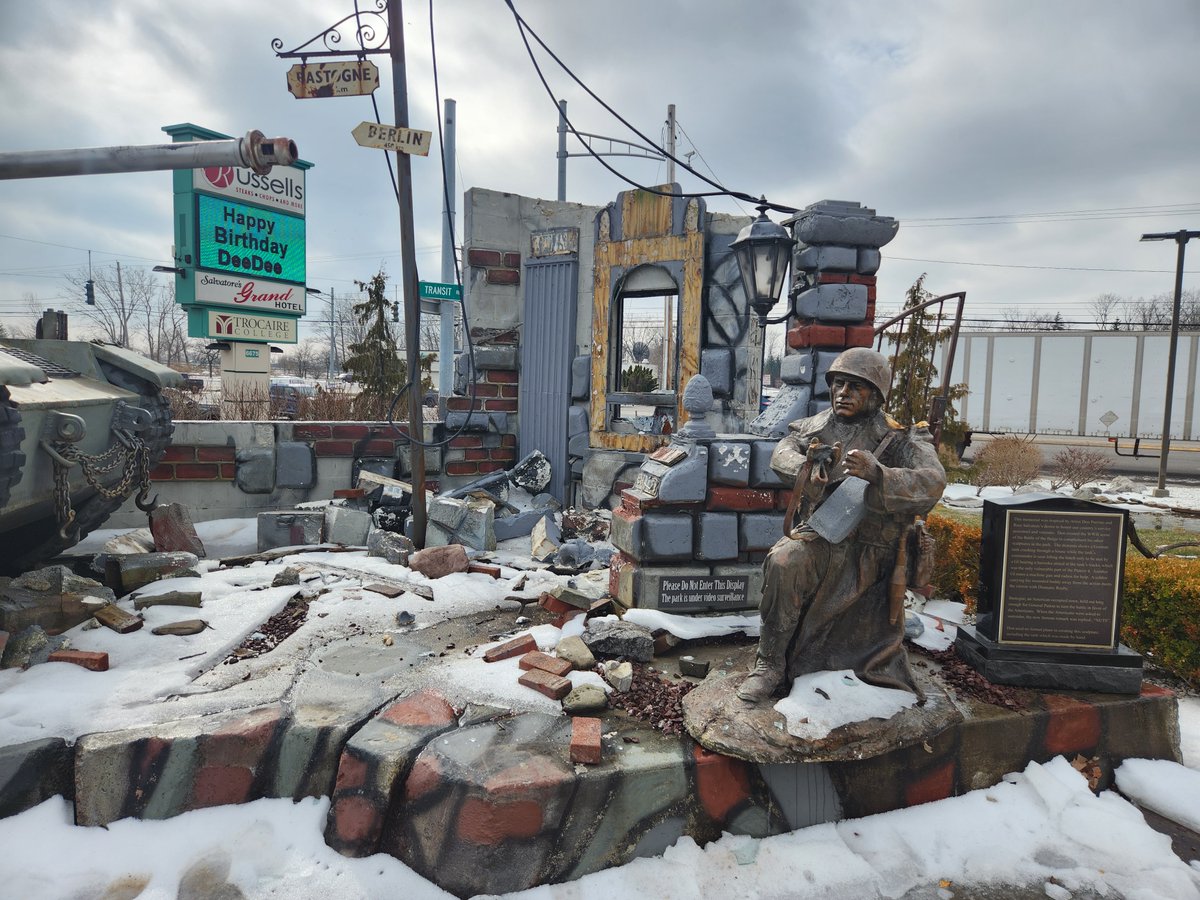 news4buffalo's tweet photo. Photos show the damage done to Patriots and Heroes Park in Williamsville after it was vandalized sometime between Wednesday night and Thursday morning. MORE: https://t.co/wS5VldC3NS

(Photos: Kaitlyn Barone / News4) https://t.co/xsSnp2g0D7