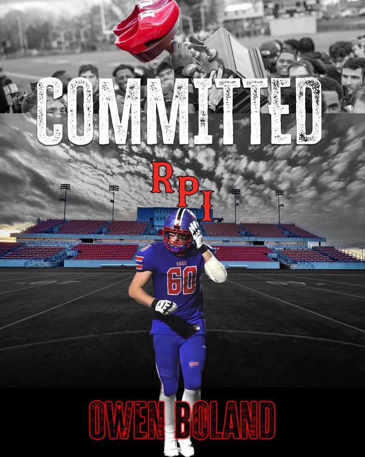 I am honored to announce that I’m going to continue my academic and football career at RPI! Thank you to my coaches and family who have supported me all through this process! @CoachBarbieri @CoachRI @coachcayea @CarmelRams