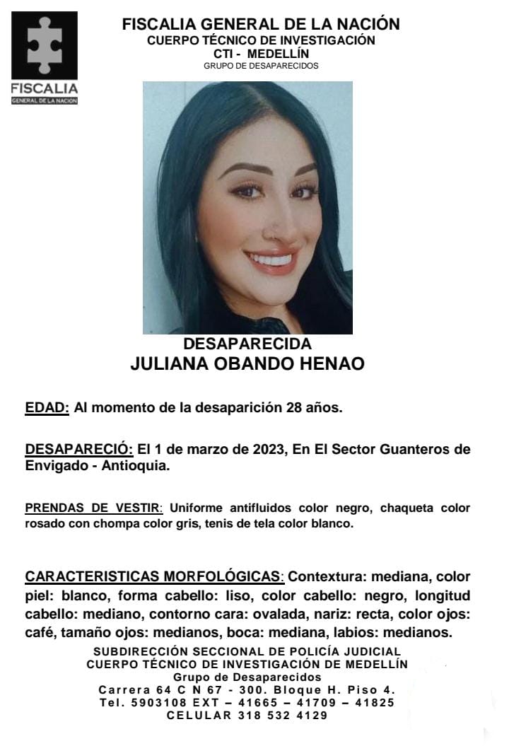 LauraCartagenaB's tweet image. Todo minuto cuenta y como ciudadanxs podemos contribuir en la búsqueda compartiendo la información @YoYerar @luzmatobon @MilenaTrujilloL @NatyVelOs @MujeresAnt @Estamos_Listas @LINAGUISAO