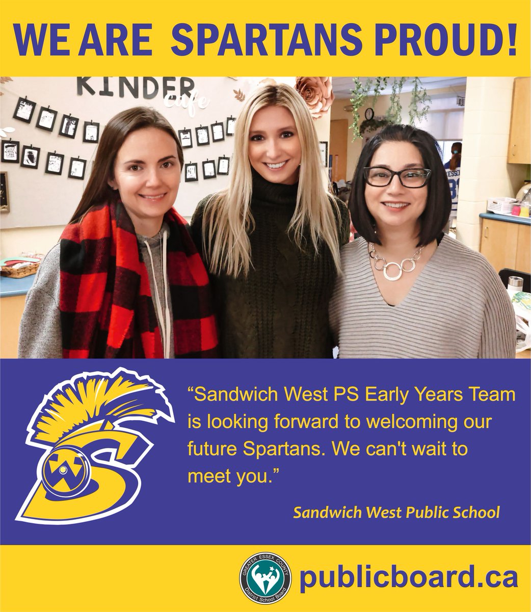 Showcasing our awesome students and staff at Sandwich West PS. If your child was born in 2019, register for Junior Kindergarten.