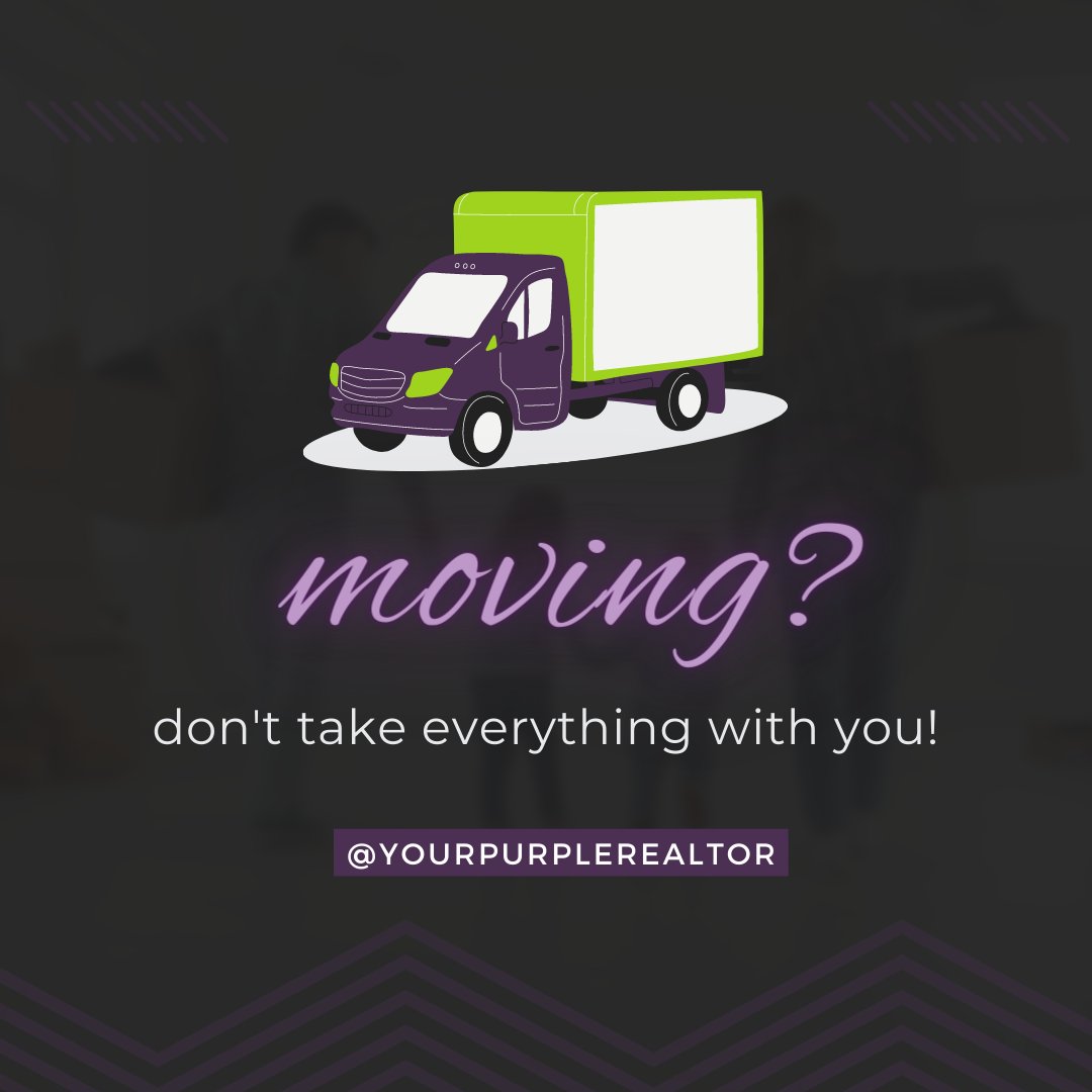 mypurplerealtor's tweet image. Long before you tape up the first box,
decide what's worth keeping, selling, or donating.

#PrePackingPurge #MovingTips
#DeclutterBeforeYouMove #KeepSellDonate
#StreamlineYourMove #SimplifyYourMove
#NewHomeNewBeginnings #LessIsMore
#MinimizeBeforeYouMove #MovingMadeEasy
