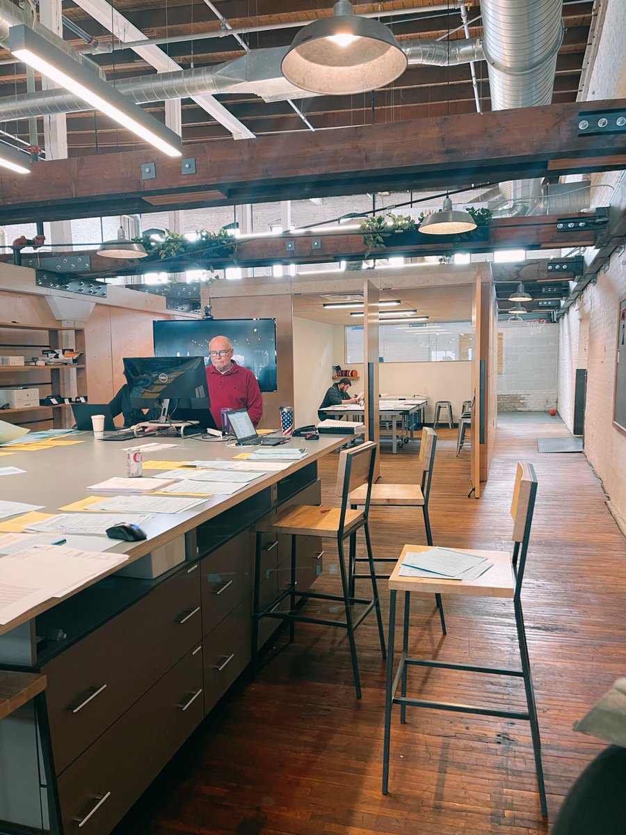 Double bid day!! We are busy here today at Stahl Construction working hard on two bids! #bidday #hardwork #teamcollaboration #stahlteam