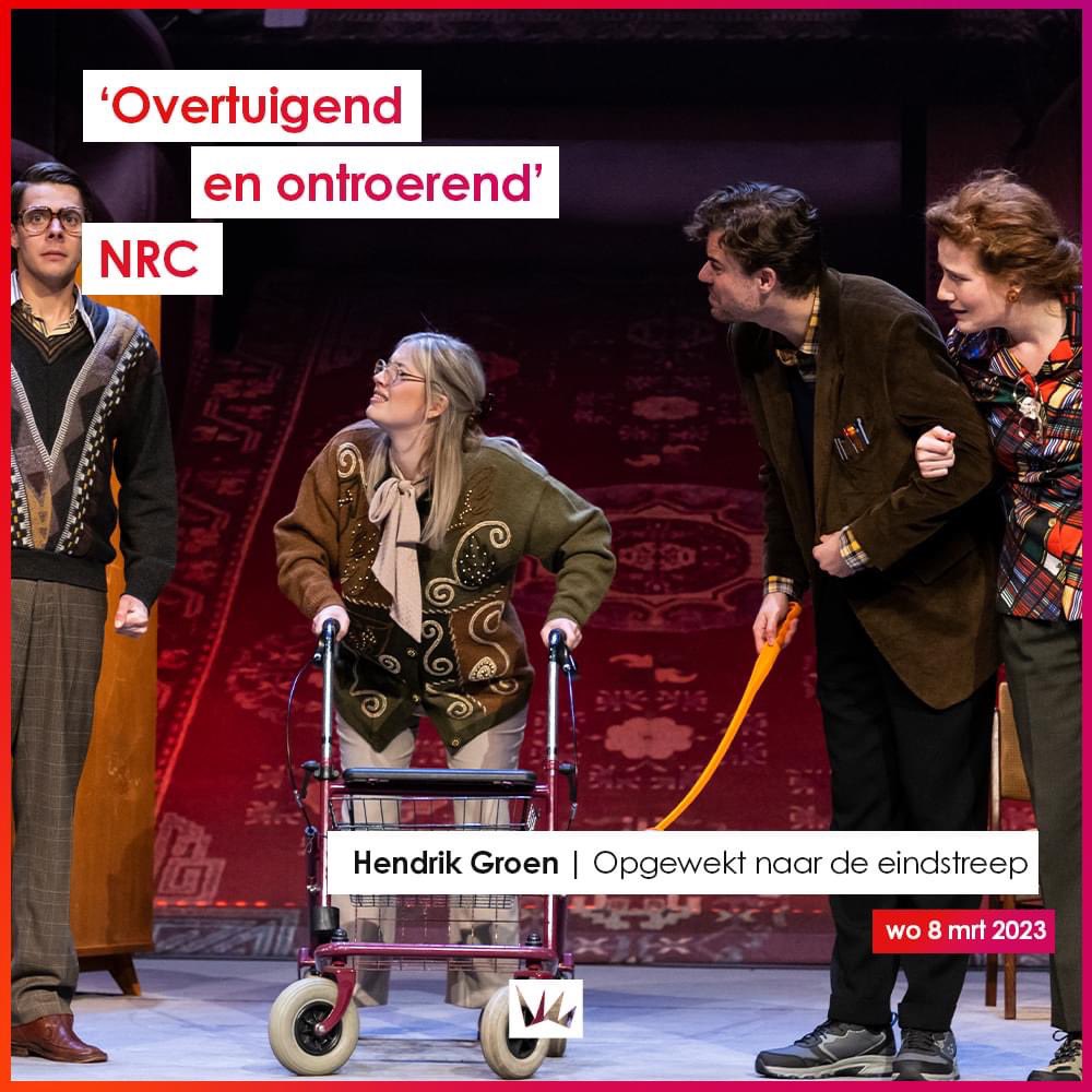 Hendrik Groen - Opgewekt naar de eindstreep ontvangt prachtige recensies van de dagbladen! Voor de laatste keer komt de meest geliefde bejaarde van Nederland naar het theater. Bezoek het bij ons in Stadskanaal op woensdag 8 maart! Tickets &amp; info👉: bit.ly/41Btmsx
