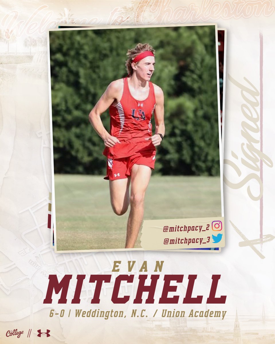 Evan Mitchell is also heading to Charleston to compete for the Cougar cross country team!