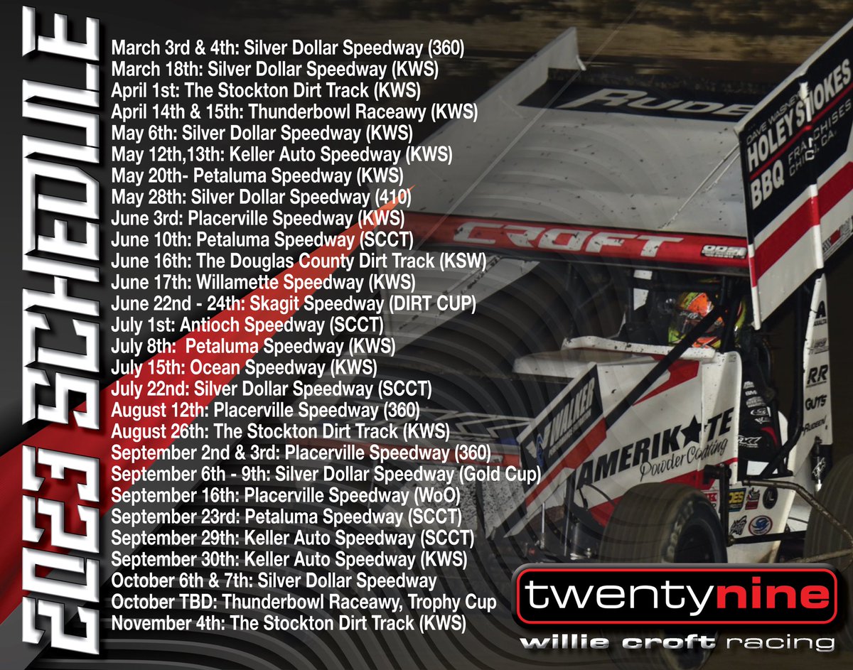 Willie Croft Racing is still currently trying to put partnerships in place for the 2023 race season. We would love to chat with anybody wanting to join our team. #letsrace