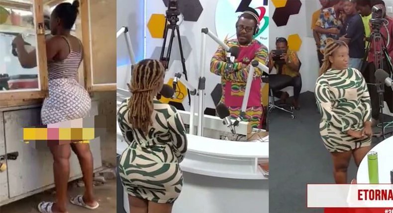PulseGhana's tweet photo. Hook up is not profitable; viral Gobe seller with natural curves advises young girls https://t.co/9HBp36INnL https://t.co/jtgz4E4pdb