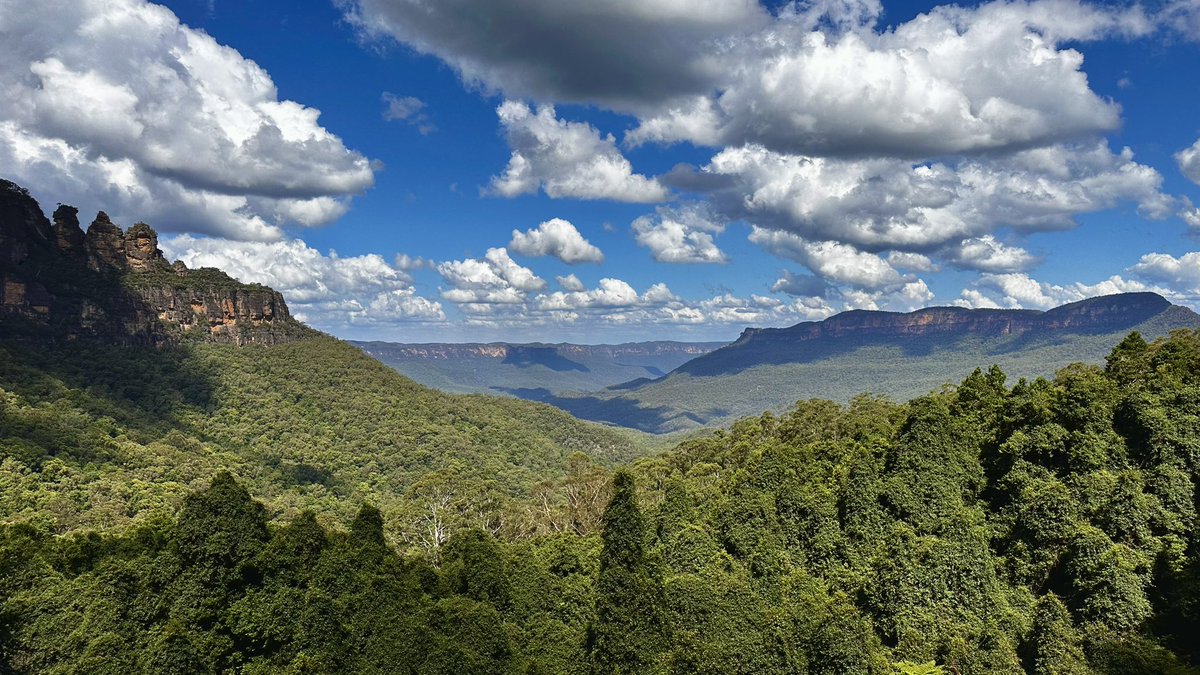 RyanVoutilainen's tweet photo. More #views & #vistas of @Blue_Mtns #NationalPark inclg the #JamisonValley, #ThreeSisters & ancient #forest on a glorious #FairWeather #cumulus day yesterday near #Katoomba, #NWS, #Australia.
#ShareYourWeather #ShareYourTravels #BlueMountains #Tableland #NewSouthWales #valley https://t.co/PUr9qQBDHr