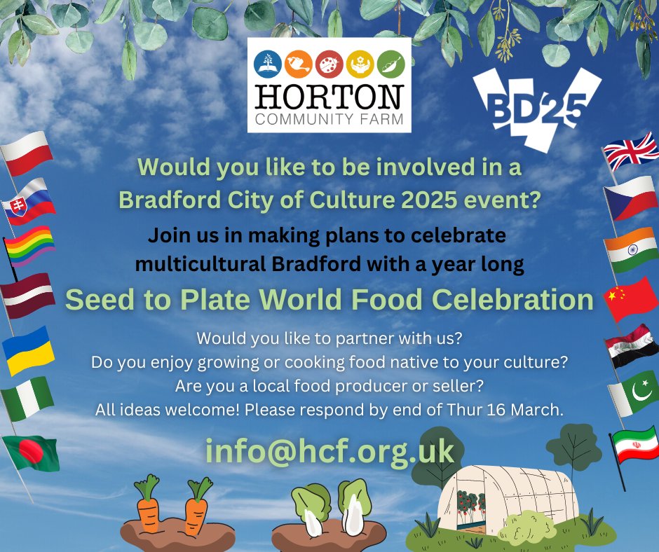 Your input will help shape a proposal for a larger pot of funding, bring your collective ideas to life, and pay local members of the community for their talent and contributions. #bradford2025 #Bradford #bradfordfood #bradfordculture