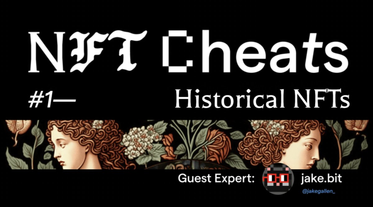 Jakegallen's tweet photo. Truly an honor to be the first featured Guest Expert of @rarible's NFT Cheat Sheets! 

Our interview ran over and hour and they did an excellent job summarizing on how to navigate and understand the world of Historical NFTs. 

Check out the full publication in the replies👇 https://t.co/vstQlUADml