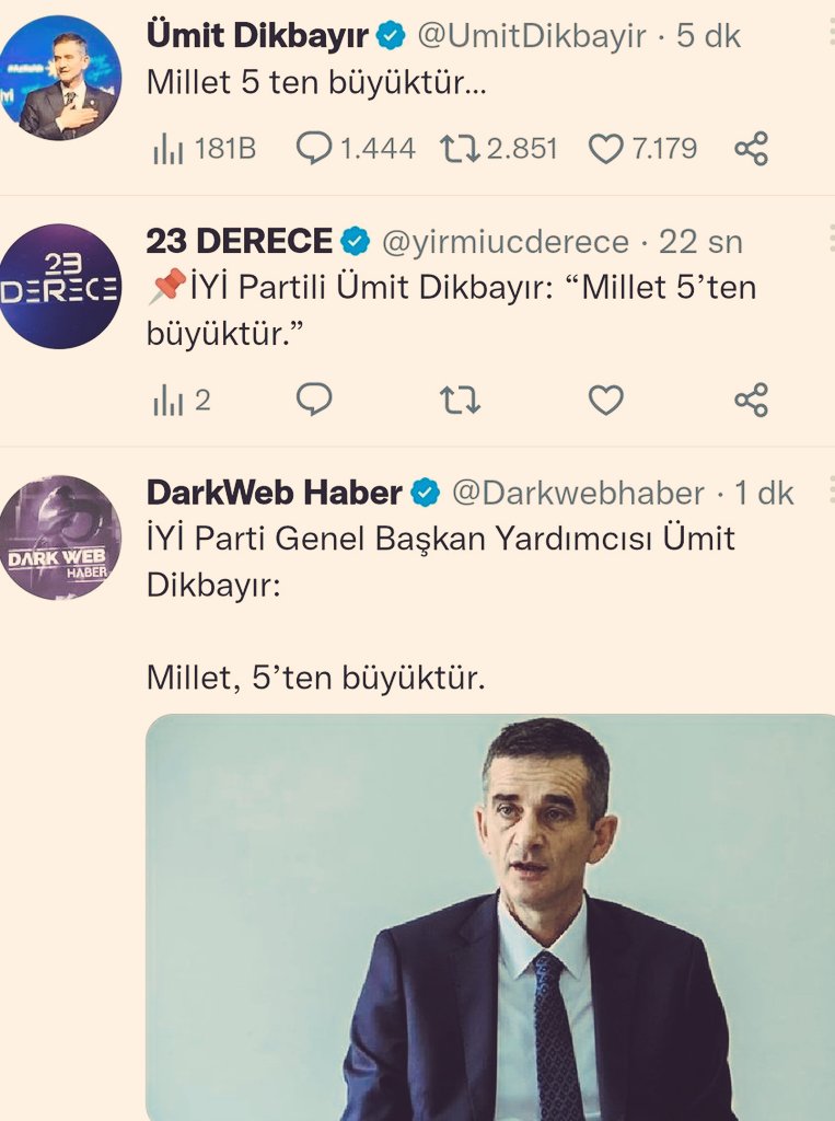 Pazartesi davullu zurnalı açıklama yapacaklar sanırım 

Yazıp yazıp siliyorlar 
Tam komedi.

KAZI KAZAN ADAY 
ADAM KAZANDI 
SİYASİ YAĞMACILAR
Ümit Dikbayır Erhan Usta 
Kemal Kılıçdaroğlu Meral Akşener
Masadan Masa Altı Olay