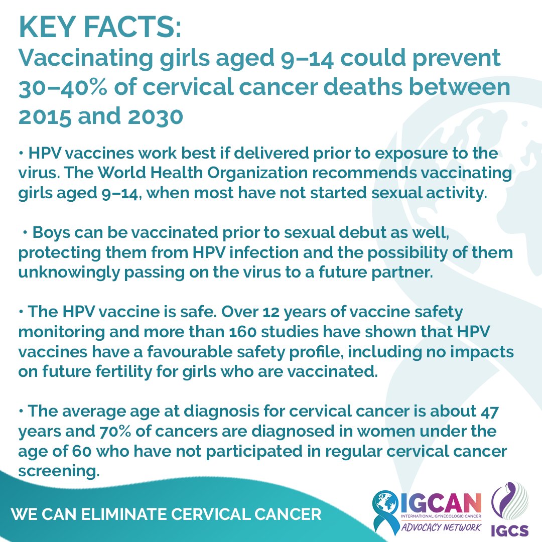 The #HPVvaccine is a safe and effective method to prevent HPV and #CervicalCancer, which is this most common of the 6 HPV-related cancers. Protect yourself and your family. Get vaccinated! #OneLessWorry #HPVAwarenessDay