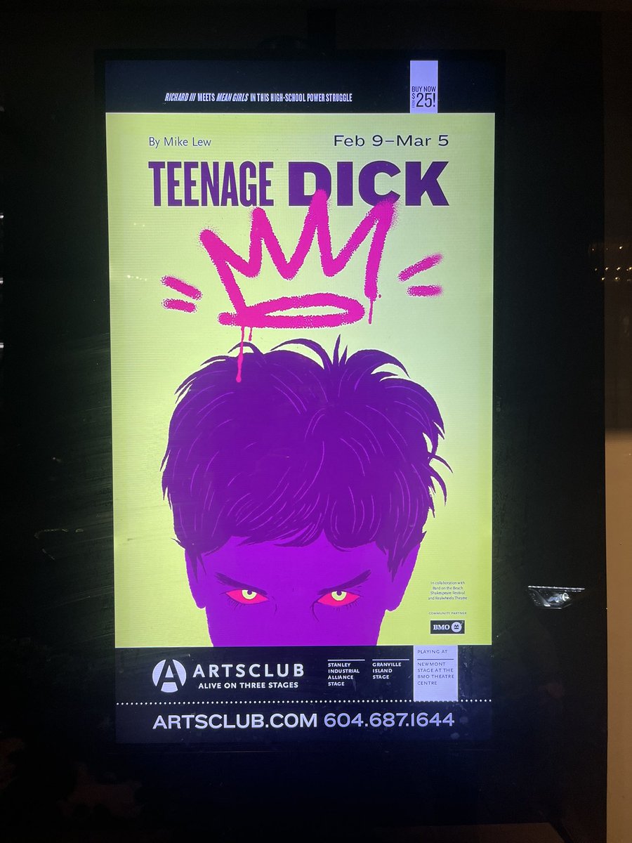 Coming back to Vancouver for a quick visit meant I got to see this great script in action <a href="/theArtsClub/">Arts Club Theatre Company</a>. Congrats to <a href="/AshlieCorcoran/">Ashlie</a> <a href="/AmandaTestini/">Amanda</a> <a href="/JonoPurvis/">Jonathan Hawley Purvis</a> and team! So nice to see an Arts Club show again after several years. The #YVRArts community is strong yall. ❤️