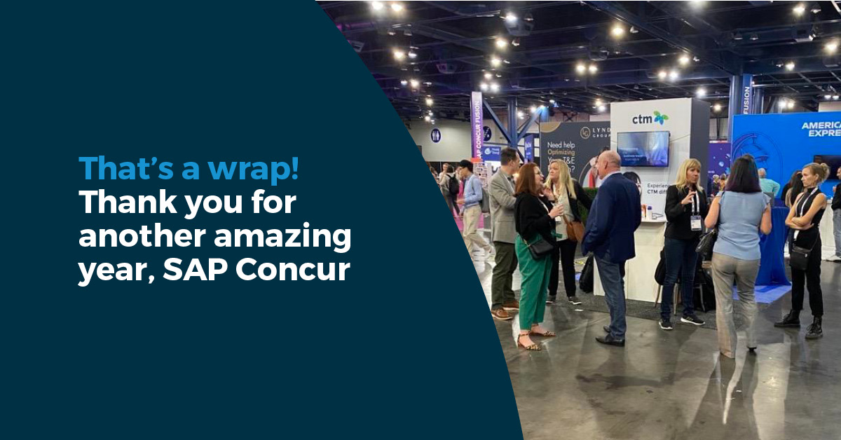 TravelCTM_US's tweet image. Thanks for a great #SAPConcurFusion experience in Houston!
We look forward to seeing you all again in Las Vegas next year.
#concurfusion #businesstravel #biztravel #traveltechnology #traveltools #ebook