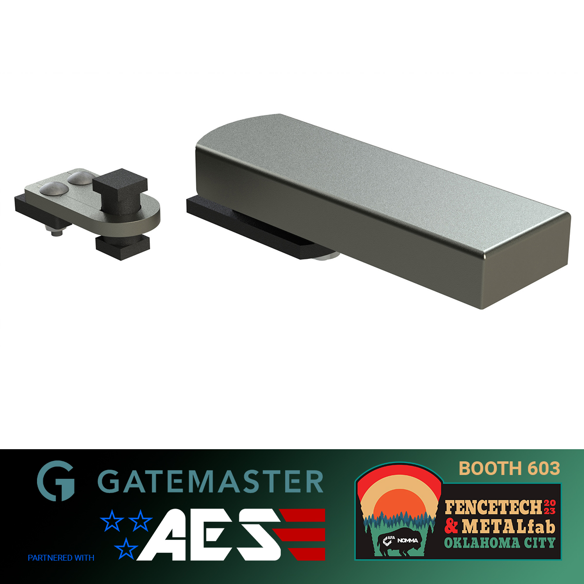 AesUsa's tweet photo. We are now the official distributor partner with @GatemasterLocks covering your gate hardware requirements.
Visit booth 603 #fencetech

#aesusa #timbergates #woodengatelocks #metalgatelocks #gatehardware #gateclosers #gatelock #partnership #distribution #chainlinkfence https://t.co/9wsXNXgLmT