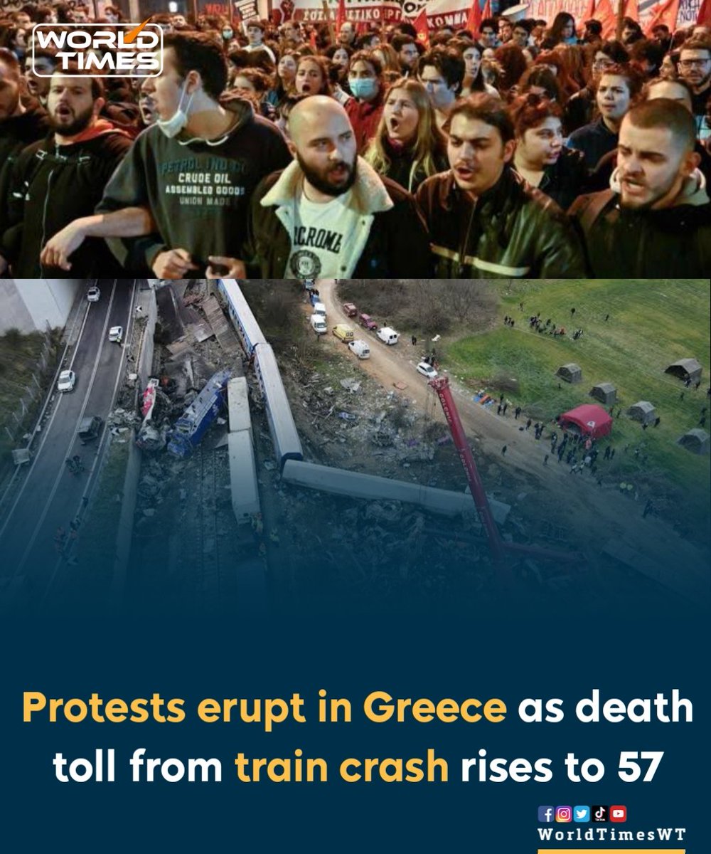 Anger in Greece over poor railway safety grew on Thursday as the death toll from one of the country’s worst train crashes in recent years reached 57.

#Τεμπη #συγκρουση_τρενων #παμε_και_οπου_βγει #hellenic_train #GreeceTrainAccident