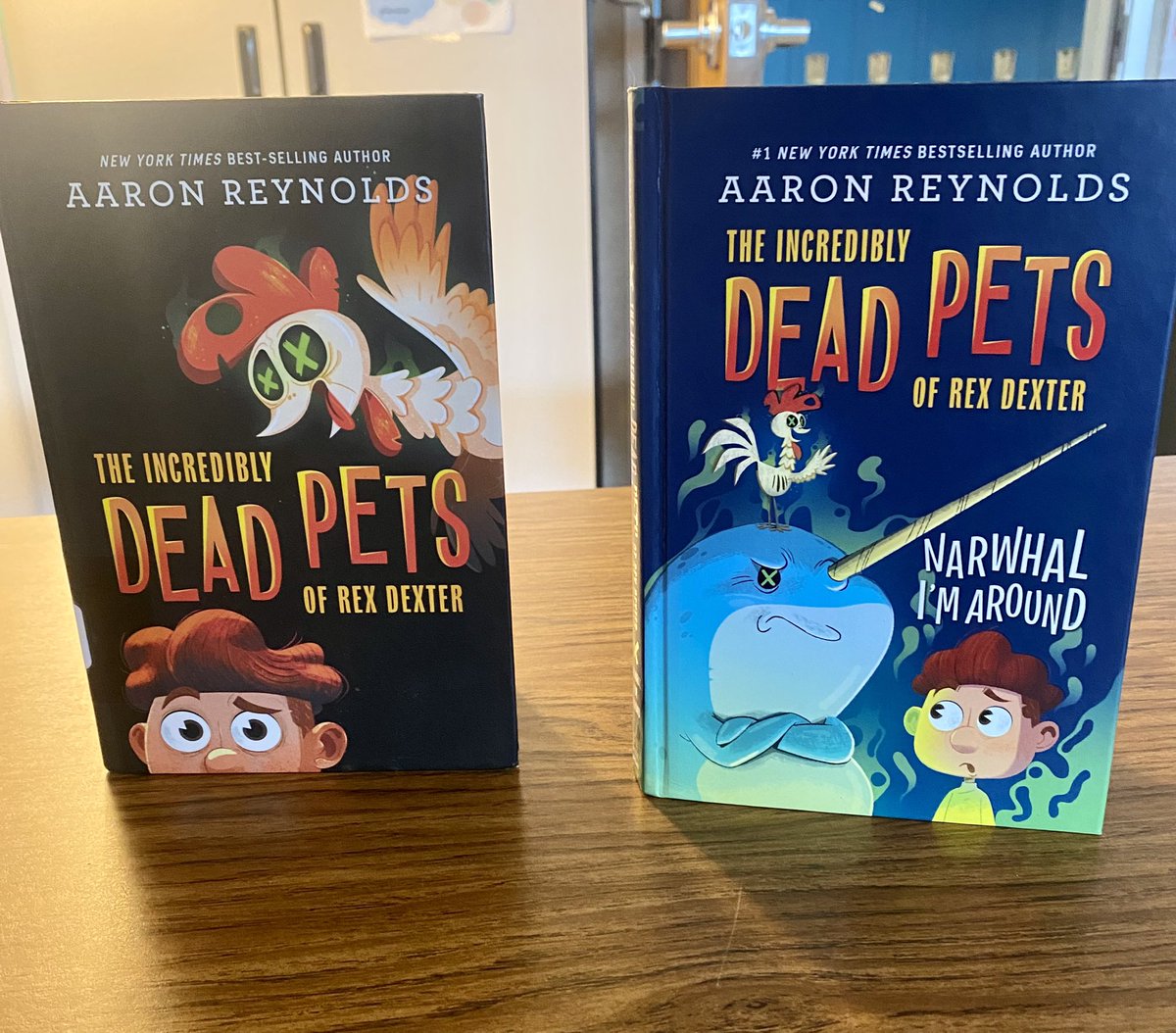 allman_miss's tweet photo. These two chapter books by Aaron Reynolds had my third graders laughing so hard and trying to solve the mystery the entire time! It was such a joy to have my third graders fall in love with these characters. Drumstick the dead chicken was definitely their favorite! #read #teach https://t.co/inmzaXJs2l
