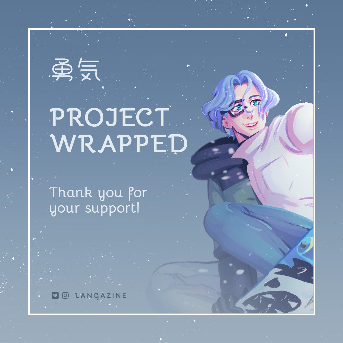 langazine's tweet photo. ❄️ Project Wrapped ❄️

Thank you so much for supporting Yuuki: A Langa Artbook - we have successfully donated $200 USD to support children in Palestine, and with that, our project is now concluded! Thank you again, and see you next time! https://t.co/66QeJfsORY