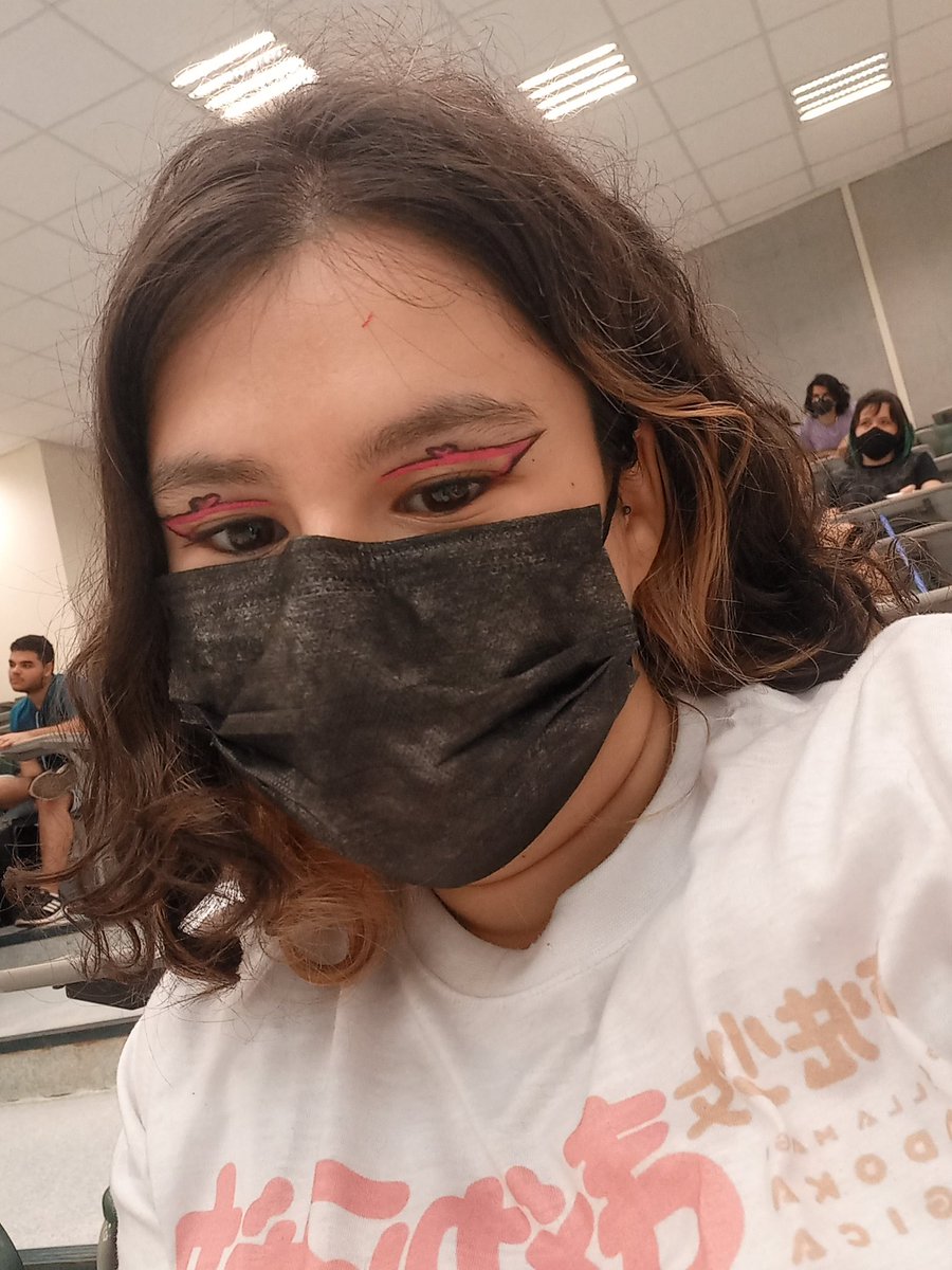 thermentropy's tweet image. primeira aula de verdade do semestre ( mutus vcs entendem as notações matemáticas?) + "meio" face reveal