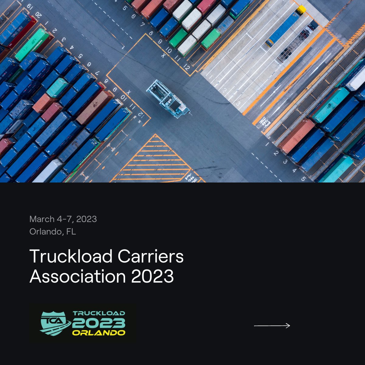 Loadsurenow's tweet photo. Bringing together professionals from across the globe, we’re looking forward to heading to the Truckload Carriers Association Annual Convention in Orlando from 4th - 7th March.

Book a meeting with Chris Harvey, Dan Jablonowski and Nathan Trimble here 👉https://t.co/UtptFt4qHL https://t.co/CBQs6teRdD