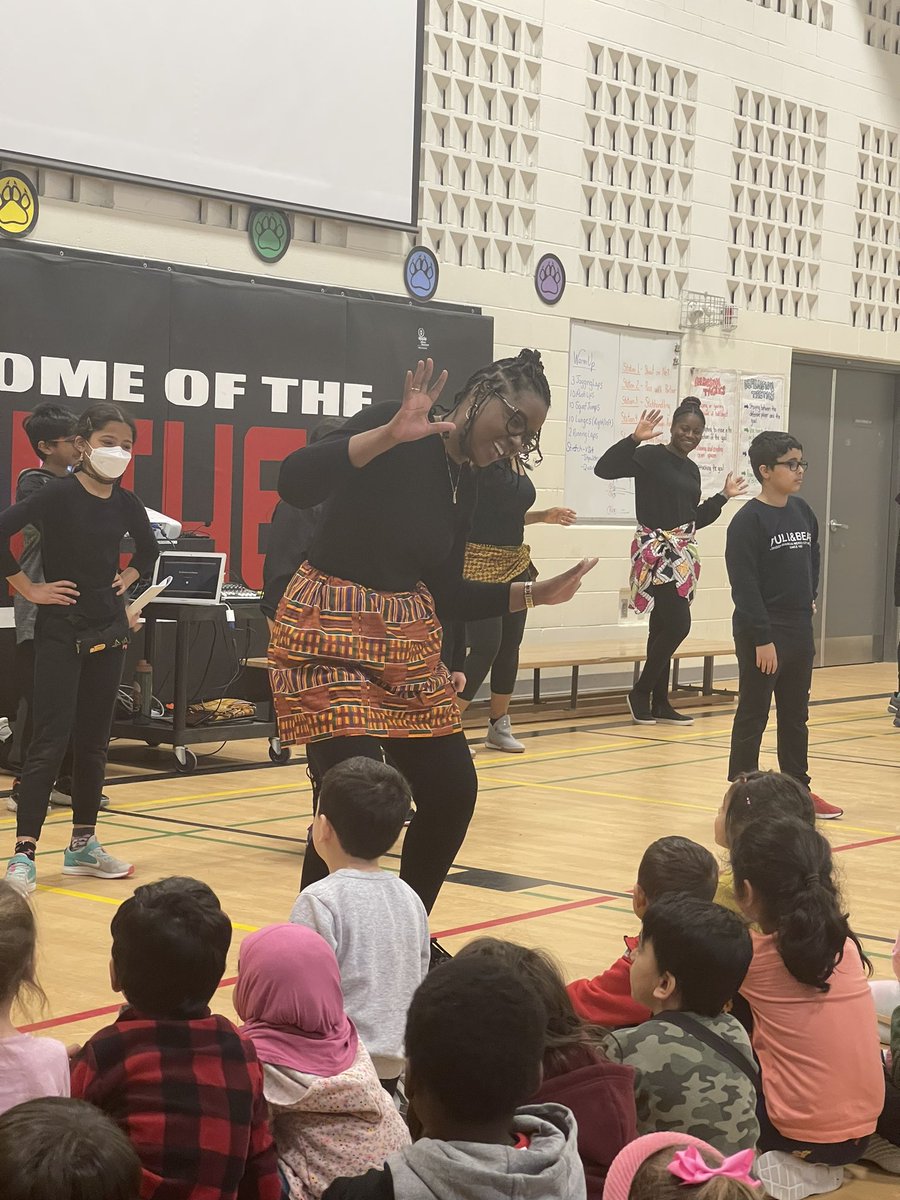 PLRobertsonPS's tweet photo. The PLR Equity Team &amp; Black Advocacy &amp; Education Initiative hosted an AMAZING assembly today to showcase all of our students’ learning from #BlackHistoryMonth! Thank you to all of our teachers for affirming students’ identity this month &amp; throughout the year! #BlackExcellence https://t.co/6wc1parpVy