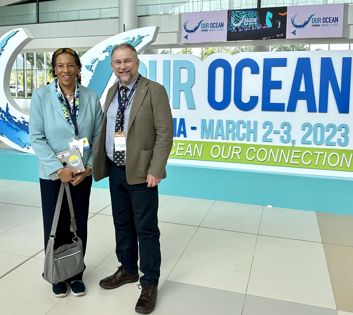 seabed2030's tweet image. Chief scientist @Esri, Dr Dawn Wright @deepseadawn is a #Seabed2030 Strategic Advisory Group member &  inspiring deep ocean explorer, pictured here with our Head of Partnerships, Steve Hall @saltwatersteve at #OurOceanPanama 
#hydrospatial @NipponZaidan @UNOceanDecade