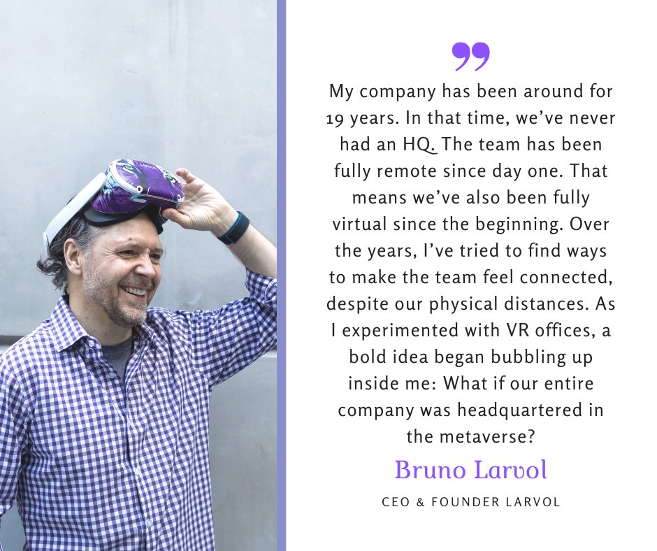 Here is a little snippet of an article that will be released shortly. A short story on how I came to run <a href="/Larvol/">LARVOL</a>  100% from the metaverse. 
🐯💜 #SemperTi #LARVOL #FOAM