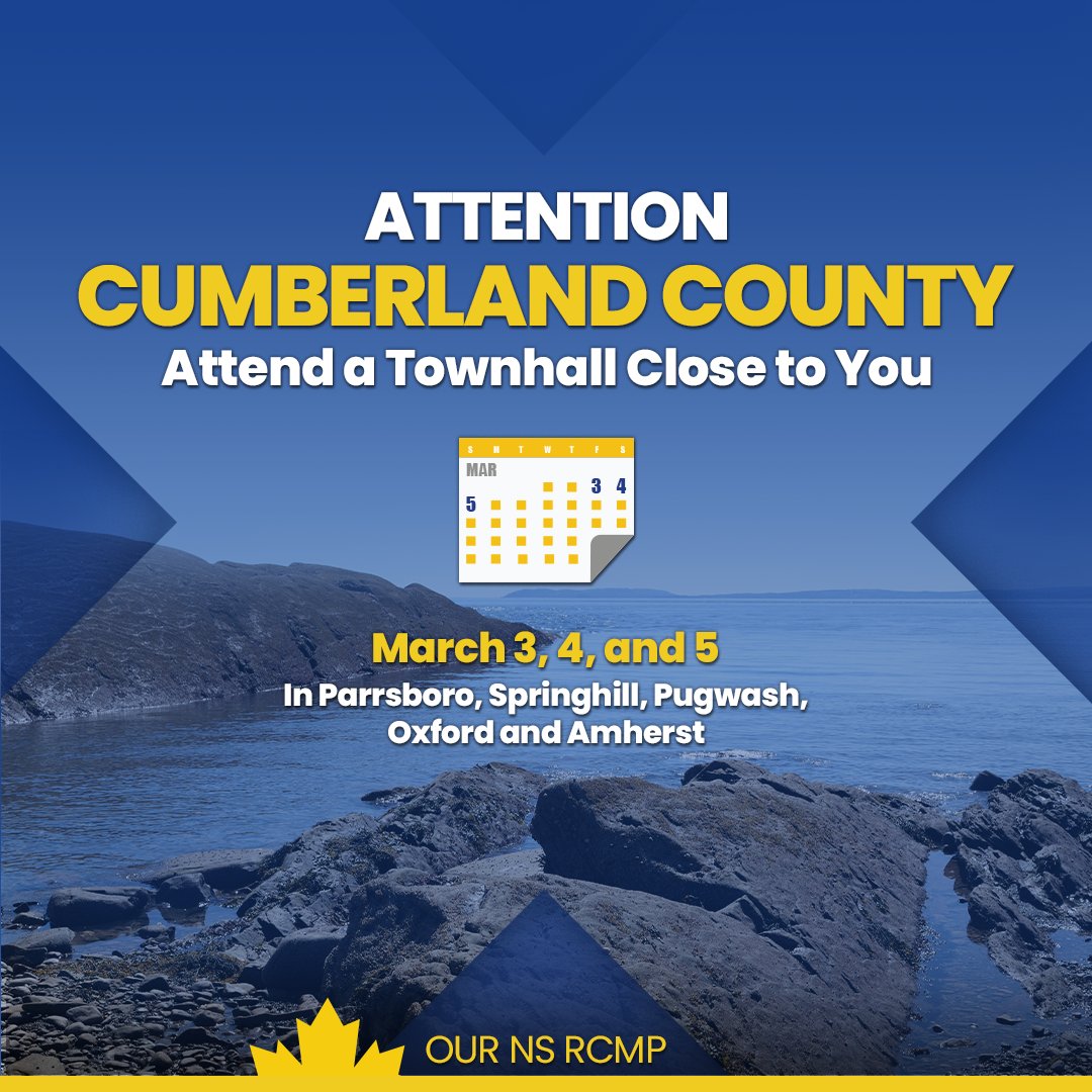 Our Nova Scotia RCMP on Twitter "Cumberland County, we will be
