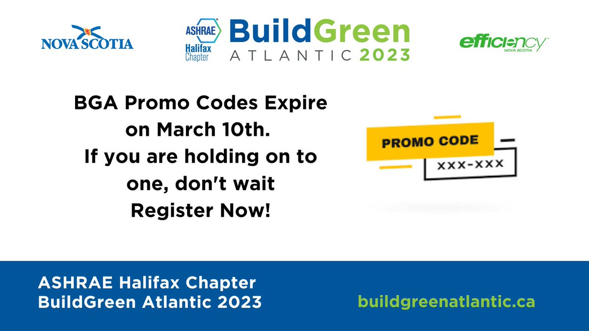 Our BGA conference partner #EfficiencyOne is supporting #students #womeninscience #NewCanadians and #bipoc Community Members by providing subsidies for BuildGreen Atlantic Registration. Please contact info@buildgreenatlantic.ca for more information.