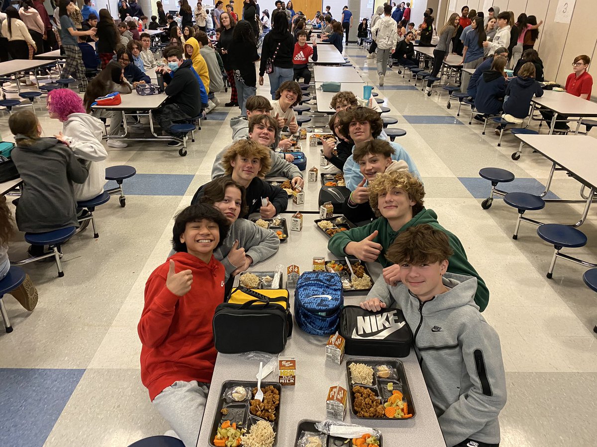 It all started with Ben (pictured in front of me) requesting that I sign his petition for having Tangerine Chicken more often. Couldn’t make that happen but it was fun enjoying our favorite school lunch at Wyandot today. A movement has started. 

Go CVS with gourmet taste!