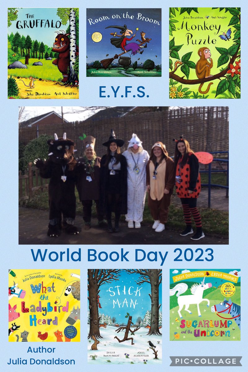 MissBurnsBVP's tweet photo. Our Early Years Team chose Julia Donaldson books to base their #WorldBookDay2023 costumes on today - Which is your favourite book?📚📖💚 #loveofreading #celebrate @BelleValeSchool @MissNelsonBVP @MissABurnsBVP @MissFGray @WorldBookDayUK #MissIreland #MrsHaskayne @MissJonesBVP https://t.co/tCMlXe7zn2