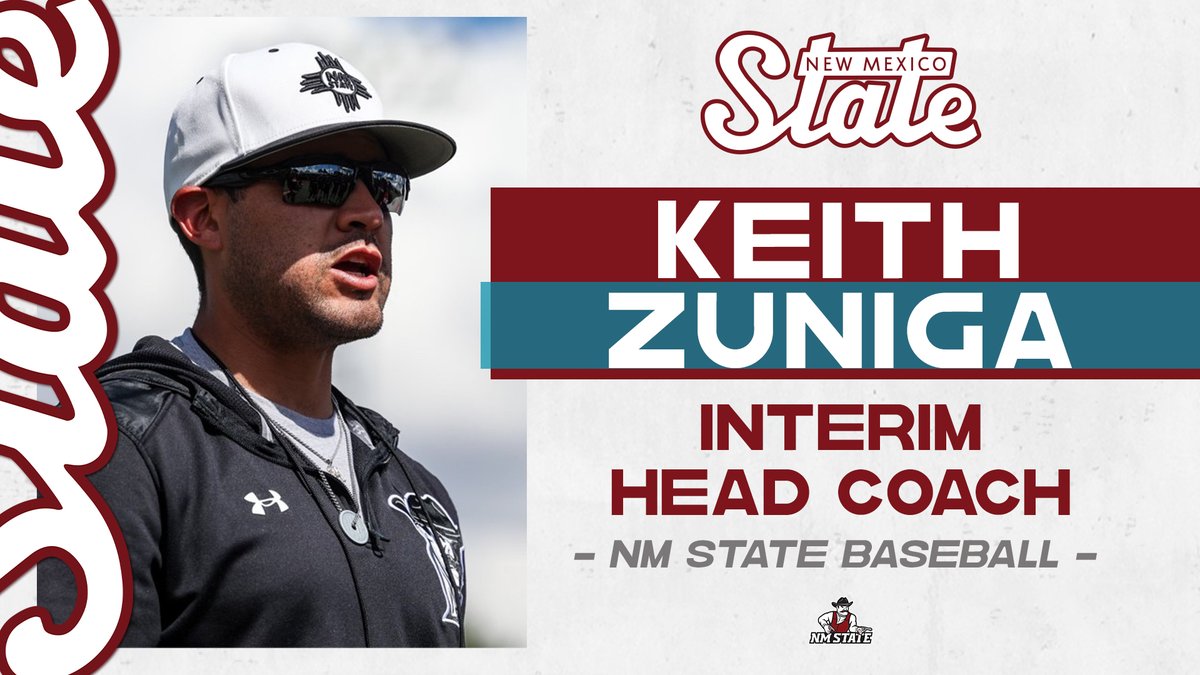 Pitching Coach and Recruiting Coordinator Keith Zuniga has been appointed to the role of Interim Head Coach.

@kzune24NMSU | #AggieUp