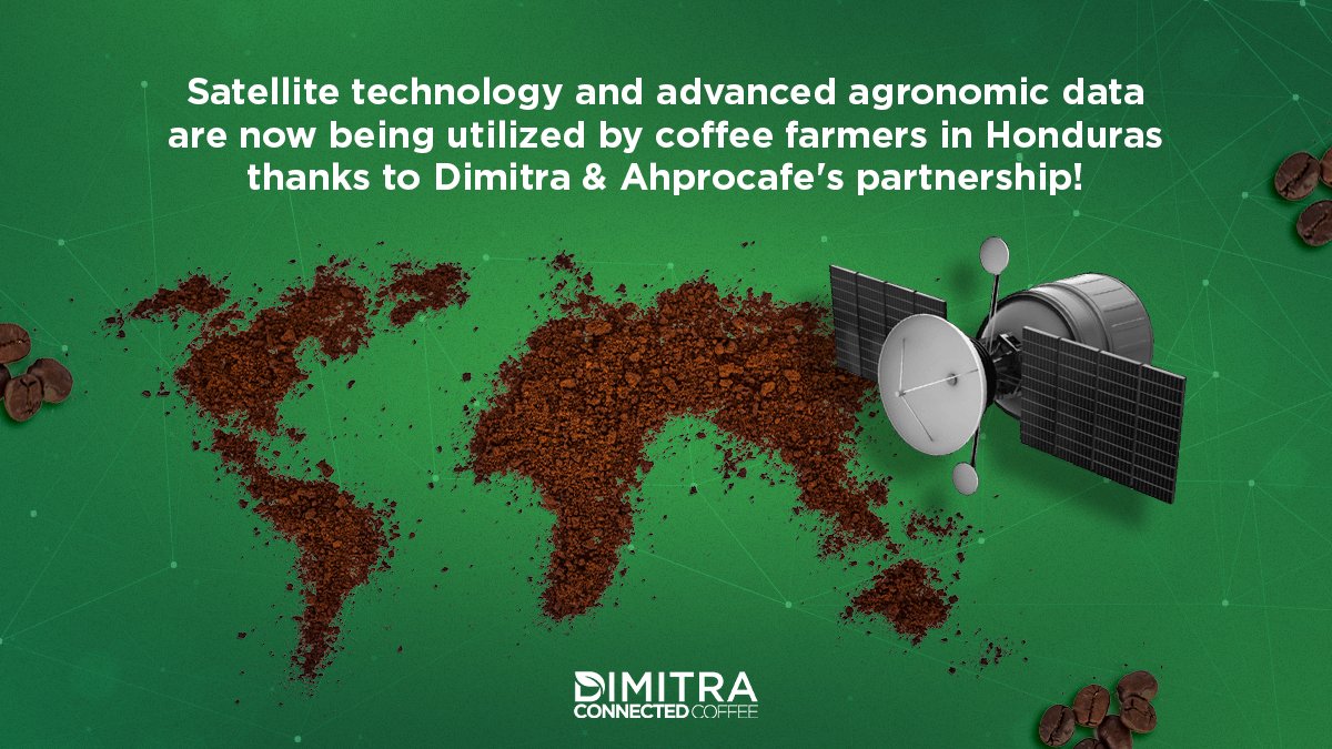 dimitratech's tweet photo. 🛰️Satellite technology and advanced agronomic data are now being utilized by coffee farmers in Honduras thanks to Dimitra &amp; Ahprocafe's partnership! 

👉With the Connected Coffee Platform, farmers can predict, prevent &amp; reduce losses due to pests, diseases &amp; climate change #DMTR https://t.co/Bvzu6h75s7