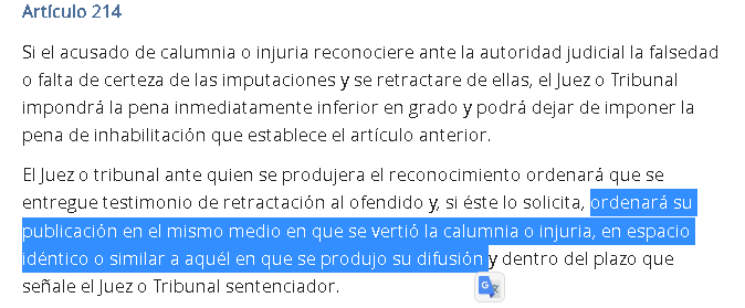 DurdenMgtow's tweet photo. @CaraBM6T0W el delito de Calumnia, creo en España, es querellable, es decir, es facultad de la víctima denunciarla. Lo cierto es que alegar, que por políticas del medio, no puede rectificar, no la exime. No creo su cuenta de Twitter tanga el mismo alcance que RTVE. https://t.co/wbdKxQ0e0s