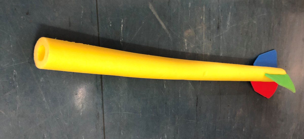 So many games/activities make great use of pool noodles in PE (eg. pekitchen.org/noodles/). No noodles? No problem! Repurposing broken foam javelins (when all other repair attempts have failed!) will make a good substitute in many activities and  save them going to landfill!😀🌍