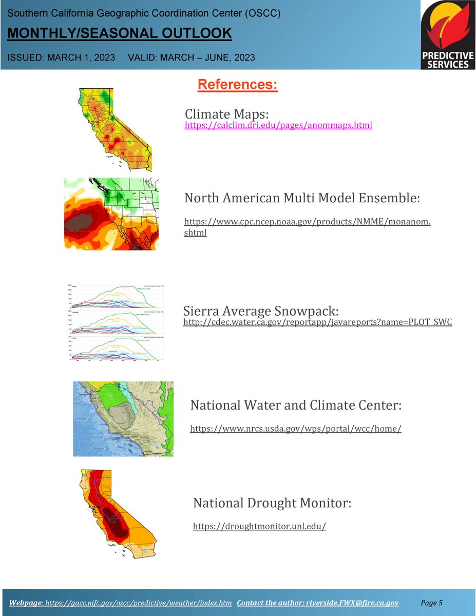 JhawkFire's tweet photo. 2/2 #SoCal #WildfirePotential #SoOpsPredServ #Assessment_Outlook Mar-Jun2023 #FireWeather #FireFuels #FireBehavior file:///D:/Twitter/PredServ%20Outlook/PredServ~Mar-Jun2023/SoOpsPredServ~Assessment-Outlook~March-June2023~02mar23.pdf @NWSLosAngeles @NWSSanDiego @NWSSPC @RichIMET https://t.co/rTxooWkcl0