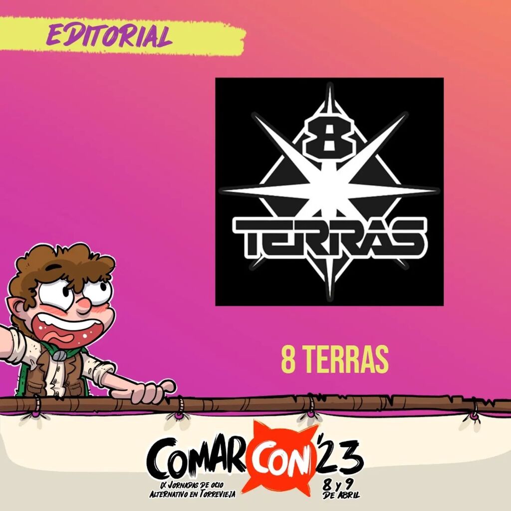 lacomarcon's tweet photo. En la ComarCON tendremos mucho rol!
Os presentamos #8terras
Un juego de rol con sistema y ambientación propio. Podrás jugarlo con el autor!
#comarcon #lacomarcon #comarcon23 #ocioalternativo #juegosdemesa #rol #rolenvivo #larp #salondelmanga #salondelma… https://t.co/Ntj0iyhxi5 https://t.co/8w8vHbJWQR