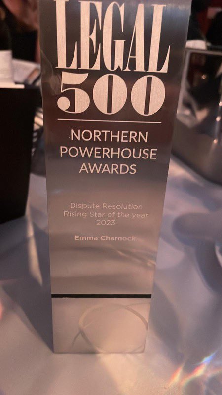 Huge congratulations to <a href="/LawProvenio/">LawProvenio</a> partner Emma Charnock for winning the Rising Star Award (Dispute Resolution) at this evening’s #L500Awards
