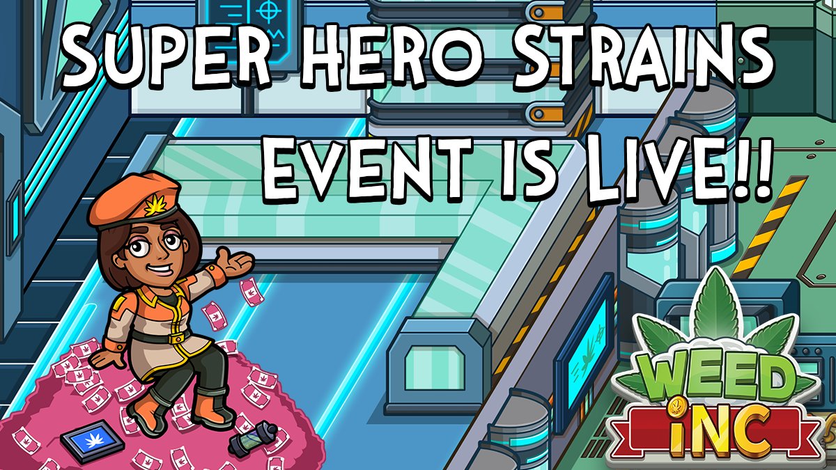 Weed_Inc_Game's tweet photo. ๐ฆธ๐ฝโโ๏ธHey there Entrepreneurs! Get ready to grow some super buds and win epic prizes, because an all new Super Hero Strains #Event is now LIVE!! We can't wait to see your profits soar sky high and you win big! Best of luck out there!!๐งช๐๐ฏ #WeedInc
https://t.co/Ze0e7y7lGq https://t.co/aBNL8GsMHw