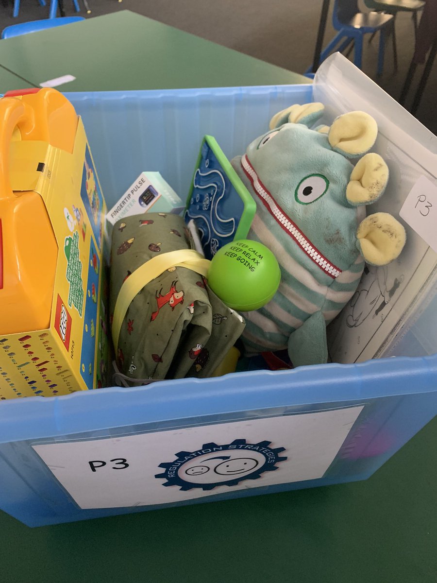 ChirnsydePS's tweet photo. Today each class received their own bespoke regulation box with items they think will help to calm and regulate them. π Thanks to @withkidsscot for your help with this. #bluecog @EmotionWorksCIC https://t.co/G6kbwYD6ij