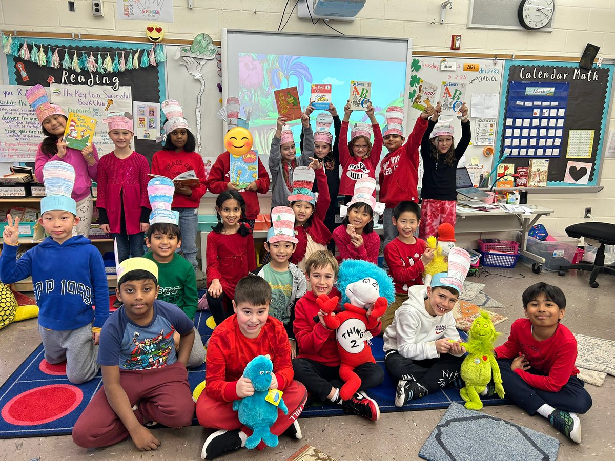 MrsFinneganRHE's tweet photo. Happy Read Across America Day! Thank you @RHMediaCenter for planning a variety of engaging activities for us! @RikerHillRams https://t.co/e6V4lDCiim