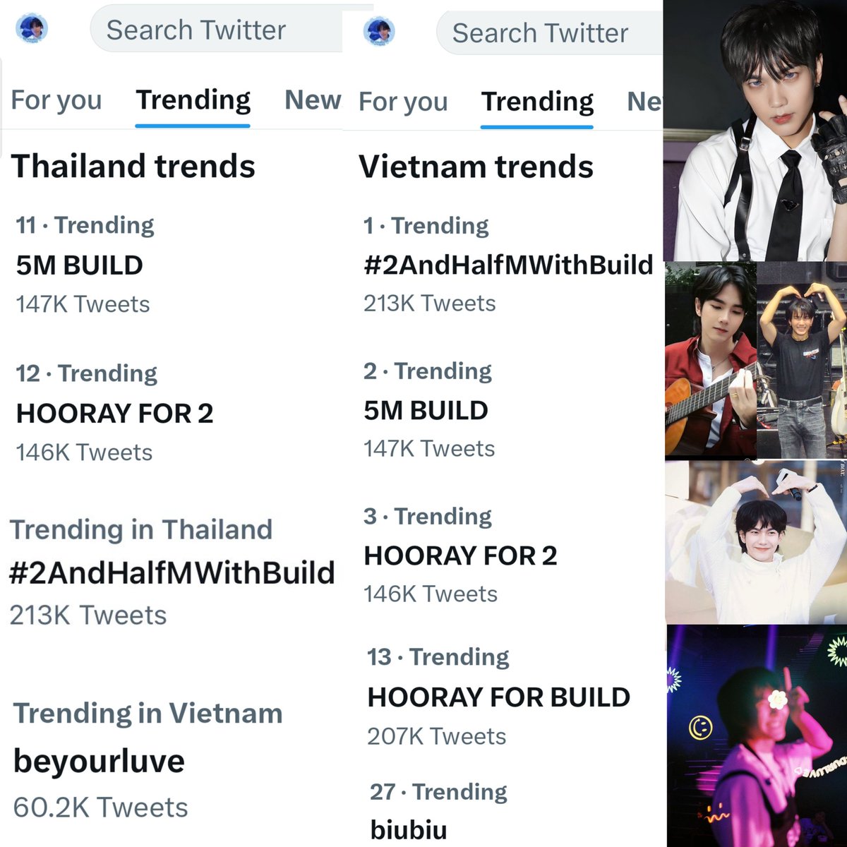 KimayaShekhawat's tweet photo. He is Trending 💙✨
Thank you Beyourluves for participating in the Trending! 💙🫂
I love to see this happening! 🔥
Congratulations 🎉 for 200K ✅ 🤜🏼🤛🏼
Hooray for Build 🎊
#2AndHalfMWithBuild
HOORAY FOR 2.5M BUILD
#BuildJakapan #Beyourluve https://t.co/WZYBYE6vv5