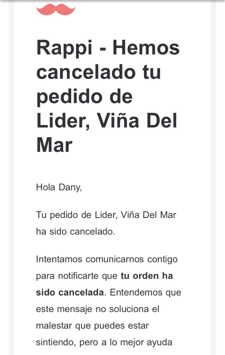 El colmo <a href="/RappiChile/">RappiChile</a> <a href="/LIDERcl/">Lider.cl</a> cancelan el pedido y no dan explicaciones … dicen que entienden la molestia pero las cosa 😡😡😡 que rabia me quede sin la compra del mes y además no reembolsan el dinero pagado hasta 30 días !!! Un abuso !!!!@SERNAC