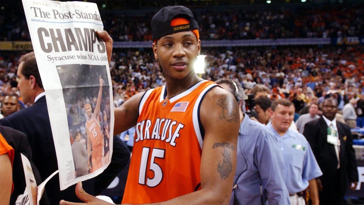 OttosArmy's tweet photo. #throwbackthursday to the 2003 National Champions @cuse_mbb We can’t wait to have the team back in the dome this Saturday🍊 https://t.co/q22rIhHH0Y
