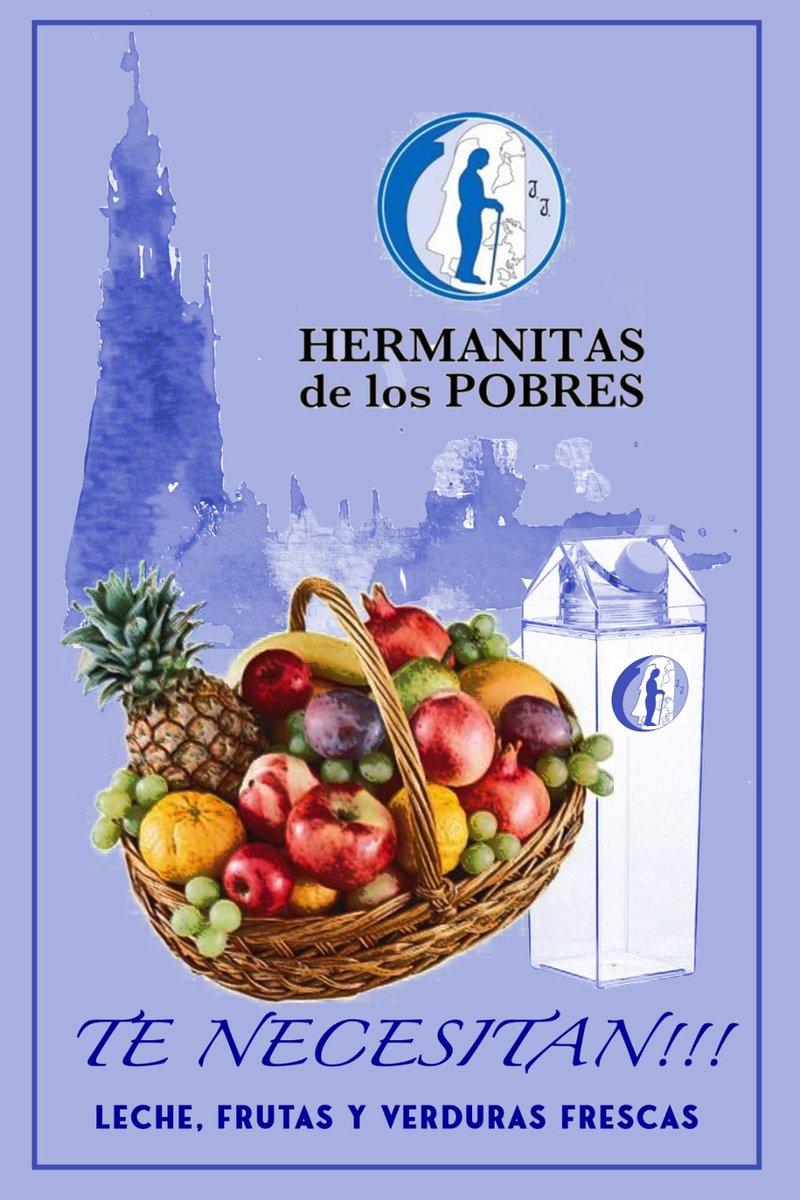 sevillaclick's tweet photo. Sevilla debe acudir a la llamada de nuestras Hermanitas de los Pobres de calle Luis Montoto, 43, en el Barrio de la Calzá. Estan muy necesitadas de frutas y verduras frescas, así como de leche y Jamón de York, para poder atender las necesidades de los ancianos acogidos... https://t.co/HaU0ybCLn6