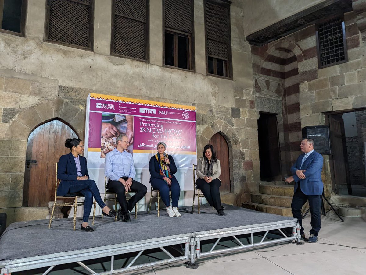 Public workshop in Cairo presenting our joint research agenda for the digital transformation of the living heritage of craft. @CSIUS_Brighton <a href="/BritishCouncil/">British Council</a>