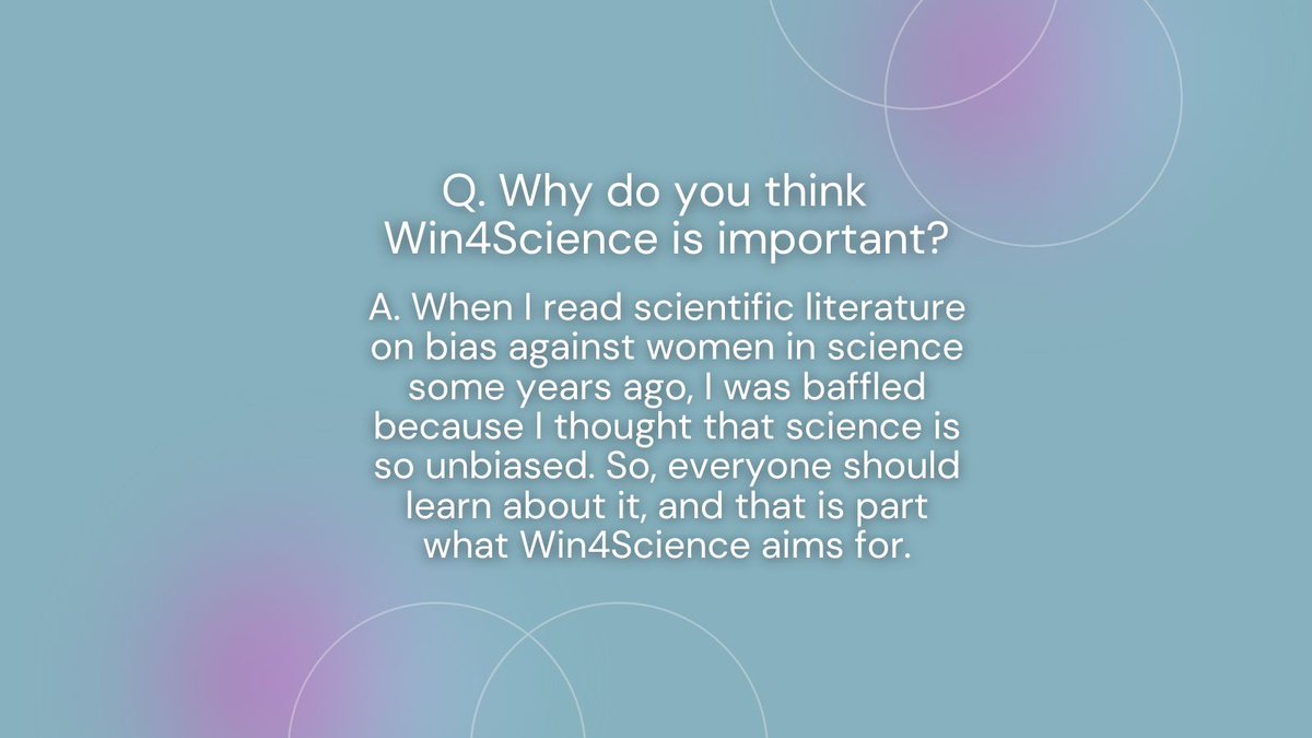 Meet our initiative's founder, Lisa Münter! She created Win4Science with the aim to educate and raise awareness on the barriers women and minorities face in academia.