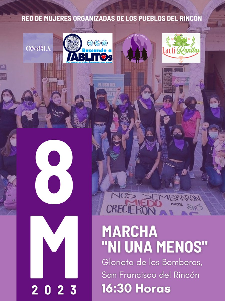brujasdelrincon's tweet photo. ¡ALEEEEEEERTAAAAAAAA! 📢📢📢

🚨 San Francisco del Rincón 🚨

Este #8M marchamos en San Pancho.
Estamos listas.
¡Únete y comparte! 💜 https://t.co/k8HH7CohiK