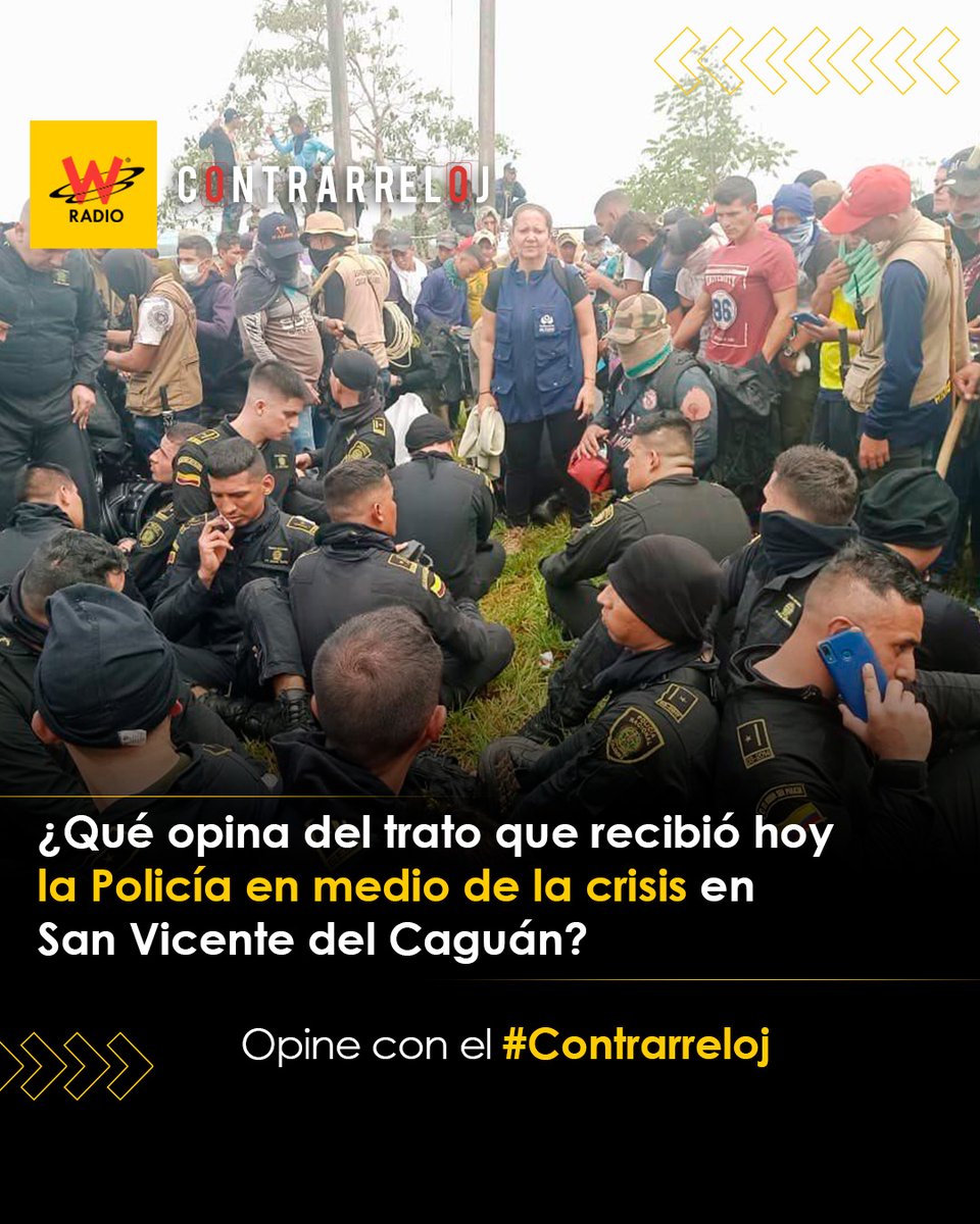 WRadioColombia's tweet photo. Este 2 de marzo en el municipio de San Vicente del Caguán se registraron enfrentamientos entre la comunidad y la fuerza pública.

¿Qué opina del trato que recibió la Policía en medio de la crisis en San Vicente del Caguán?

WhatsApp: 317 606 0166
Redes sociales W Radio https://t.co/1R8rYhvOq6
